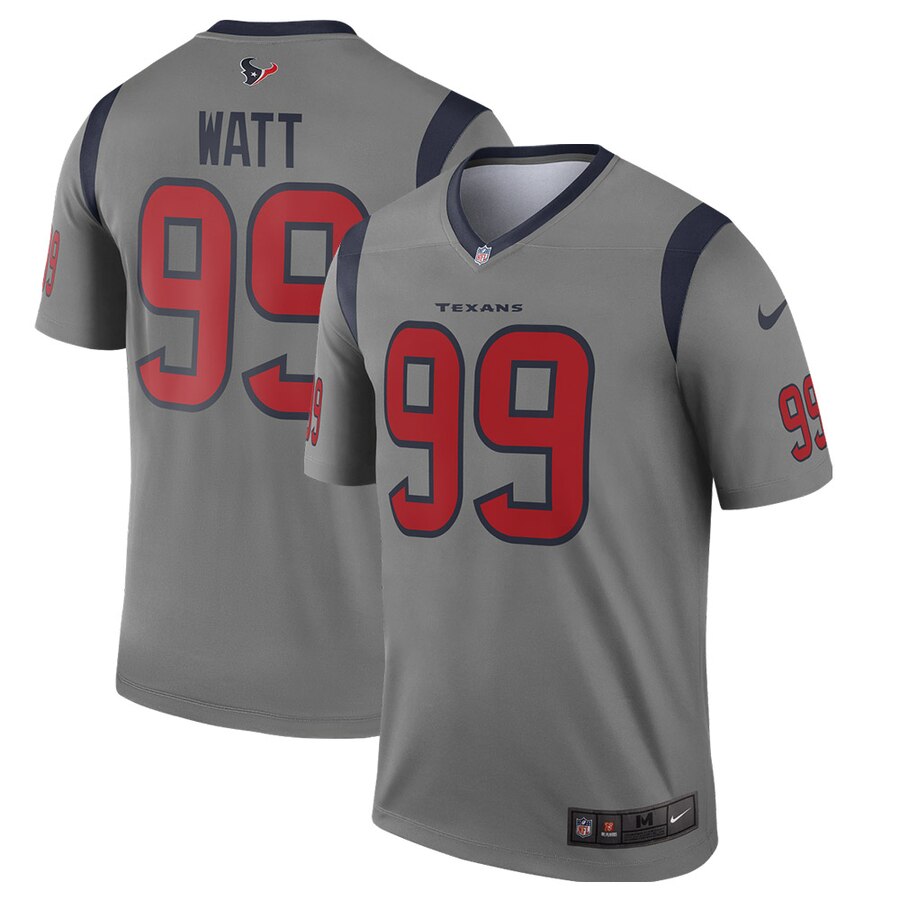 Men Houston Texans #99 Watt grey Nike Limited NFL Jerseys